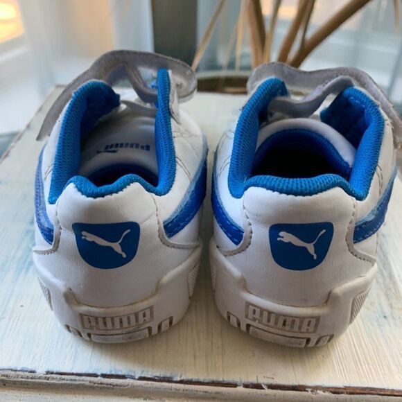 Puma Velcro Sneaker Blue Boys Size 6 - Picture 5 of 7